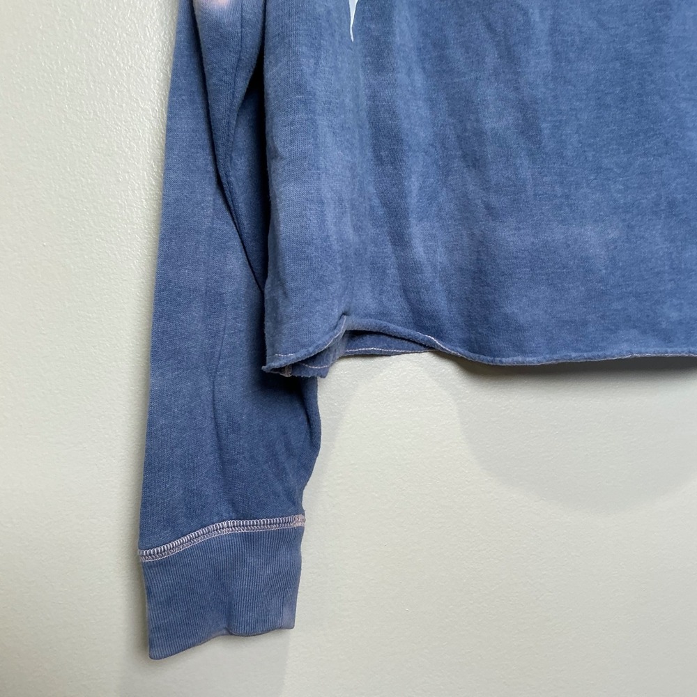 Victoria's Secret PINK Fleece Sweatshirt Womens Small Crop Tie Dye Strappy Y2K - Picture 4 of 8